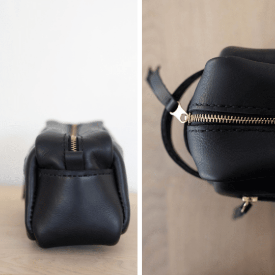 Unisex Genuine Leather Toiletry Bag - SWISH AND SWANK INTERNATIONAL