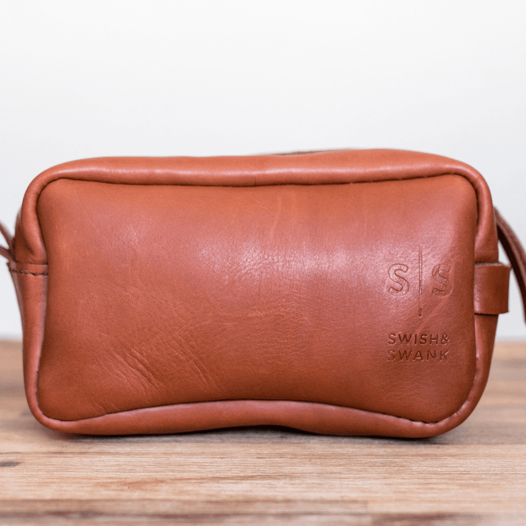 Unisex Genuine Leather Toiletry Bag - SWISH AND SWANK INTERNATIONAL